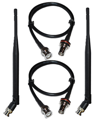 2X BNC Connecting Cables Front Rack Mounting Kit/2X UHF antennas for Sennheiser