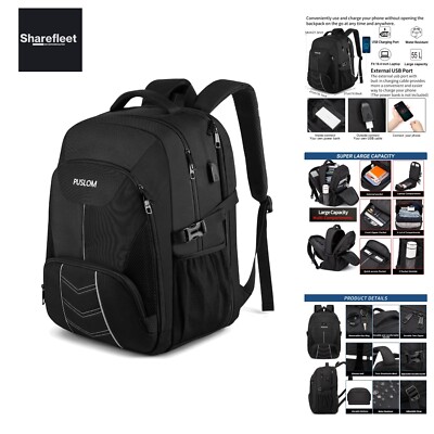 Extra Large Backpack Men's 55L Waterproof 18.4 Inch Laptop Bag Work Laptop wi...