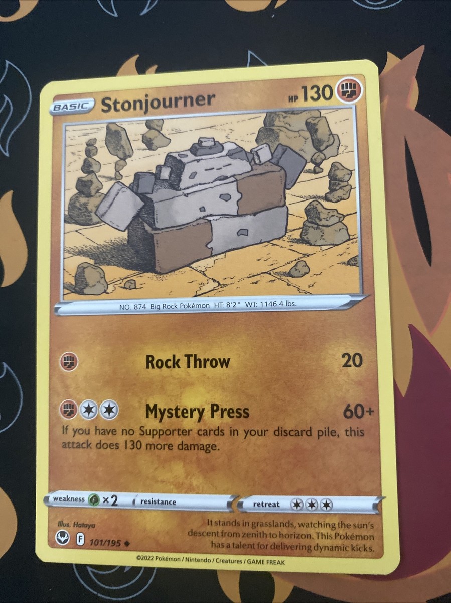 Pokmon Card 101/195 Stonjourner - Silver Tempest - Regular - Uncommon - NM Pokmon Card 101/195 Stonjourner - Silver Tempest - Regular - Uncommon - NM