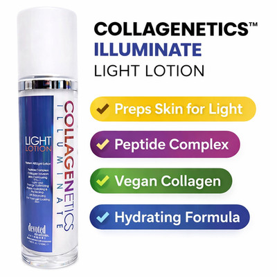 Devoted Creations Collagenetics Illuminate Light Lotion 7oz Redlight UV Tanning