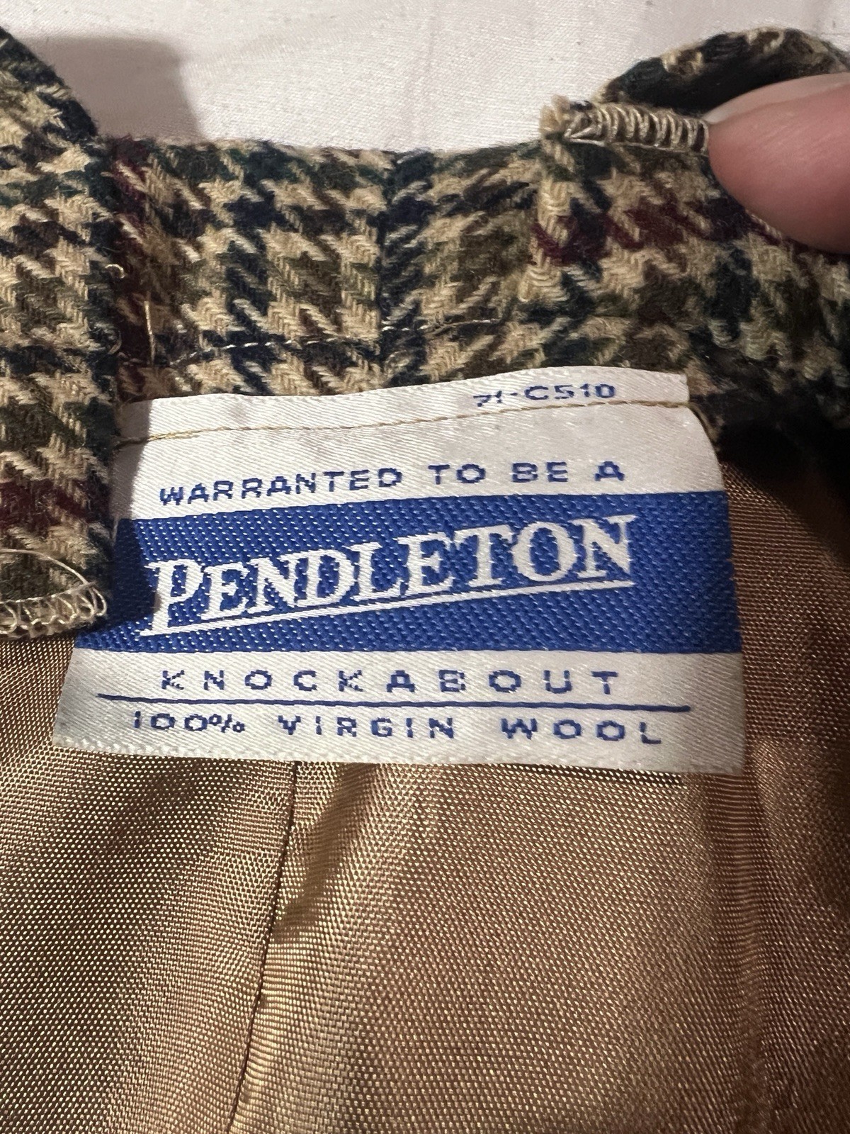 VTG Pendleton Knockabout Wool Suspender Skirt Hou… - image 9