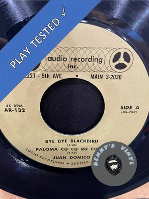WOW! RARE! NM Juan Domico Bye Bye Blackbird 7  Single  69 US EP Press Latin