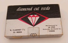 Conn Diamond Cut B Clarinet 1 1/2 Reeds. Open Box 9 New Reeds Vintage