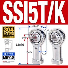 304 Stainless Steel SSI5T/K & SSIL5T/K M5×0.8 Threaded Inserts