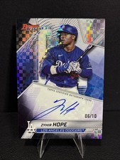 2025 Bowman's Best Zyhir Hope Black X-Fractor /10 On Card Auto #B25ZH LA Dodgers