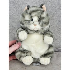 Vintage Russ Berrie Prudence Grey Tabby Cat Plush Stuffed Animal Toy 9.5"