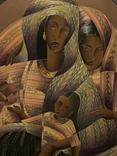 David Ordonez Listed Latin Artist Large Acrylic On Board Painting