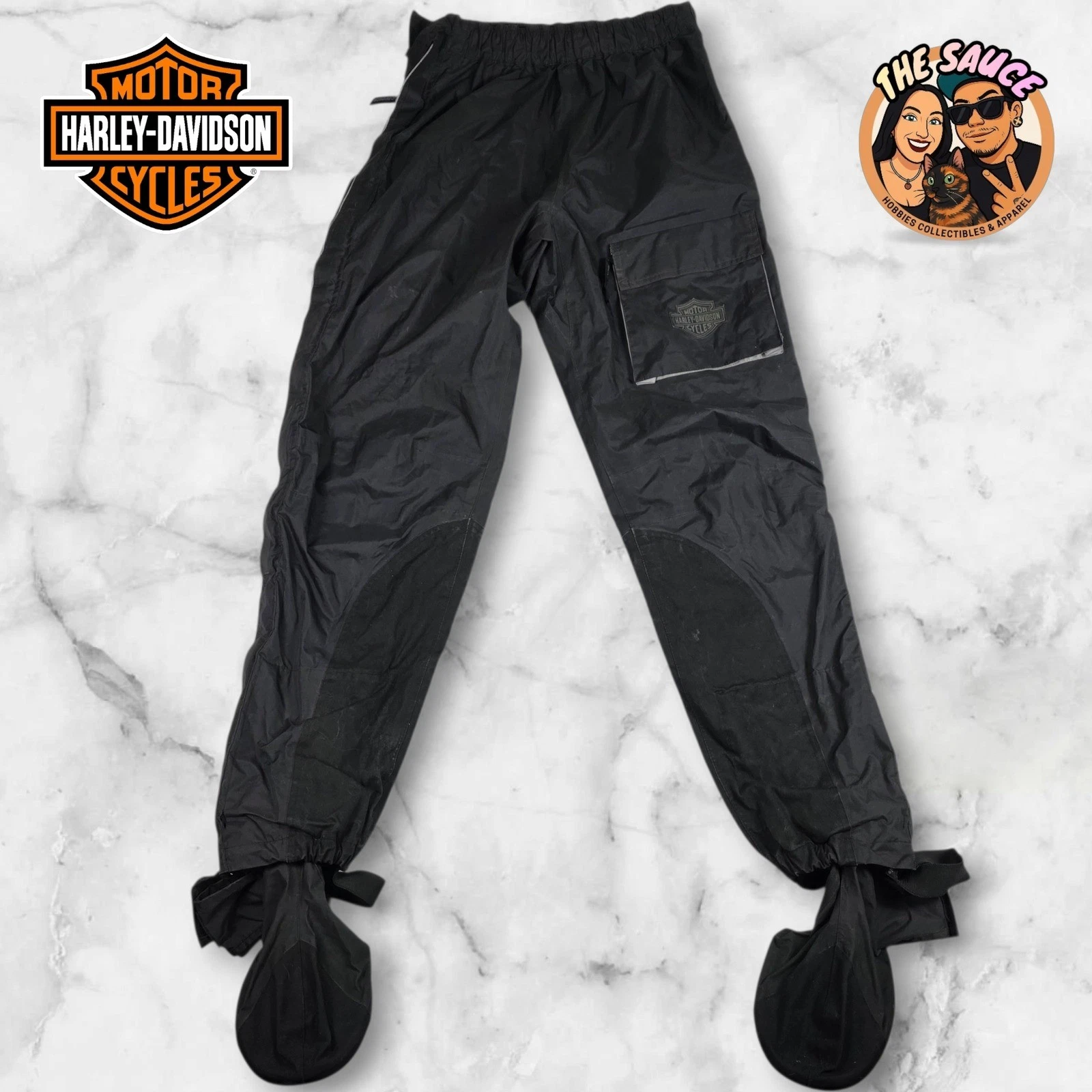 Harley Davidson Mens Motorcycle Riding Pants Black Water Resistant Medium Bootie