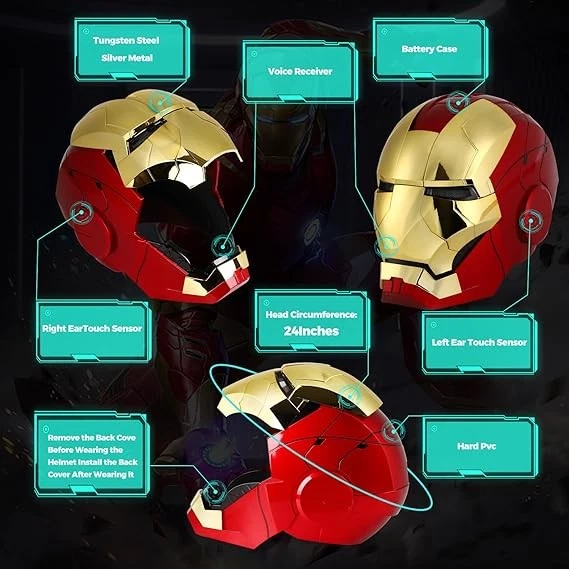 Autoking Iron Man Helm MK5 Sprachsteuerung Fernbedienung Touch-Steuerung Maske - Bild 4 von 4