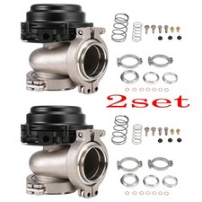 44mm External Wastegate With Springs And Flanges Mv-r Style Complete Set Silver