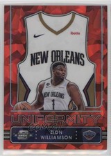 2022 Contenders Optic Uniformity Red Cracked Ice Prizm Zion Williamson #14 5i2