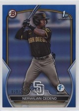 2023 Bowman 1st Edition Blue Foil 29/150 Nerwilian Cedeno #BPPF-81 0q1p