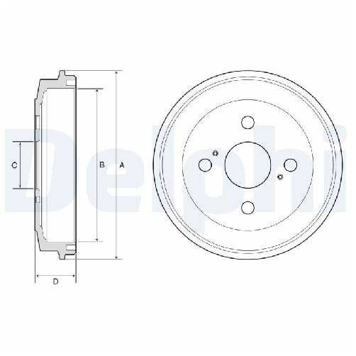 2X Bremstrommel Hinten FüR Daihatsu Cuore L275 L285 07 Bis 26 Delphi Neu Teil-image