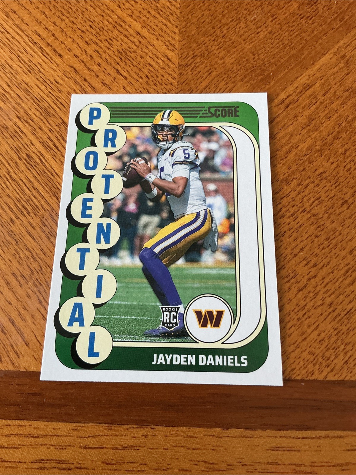 2024 Score - Protential Jayden Daniels #3 Red (RC)