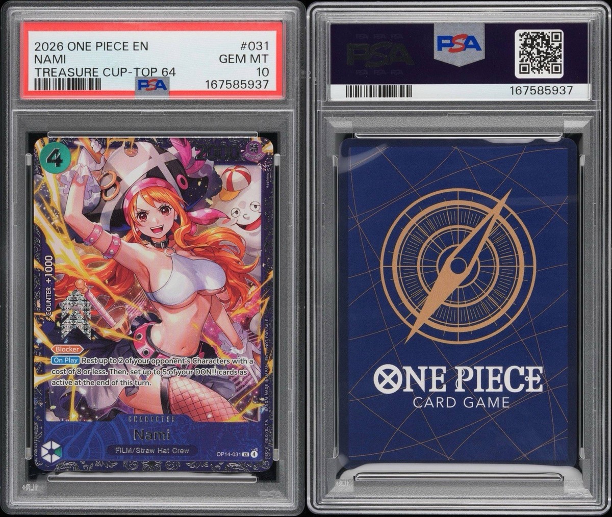 2026 One Piece May Treasure Cup Promos #031 Nami Top 64 Prize Card