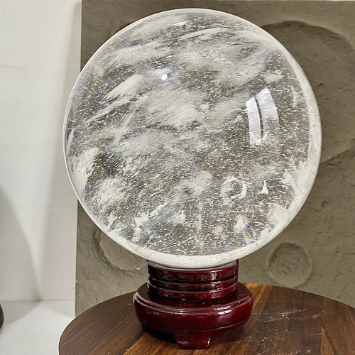Clear Crystal Sphere - Fire Polished Crystal Ball for Meditation - 32.7LB - Picture 5 of 12