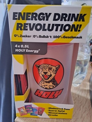 HOLY Energy Drink Revolution 4x0,5L Box 0% Zucker vegan (4 Sorten)