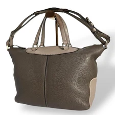 TOD'S Hand Shoulder Bag Tote Purse 2way Leather Authentic