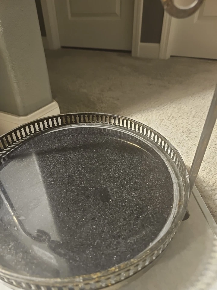 Metal And Black Stone Cake Stand - Image 2 of 4