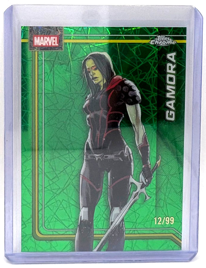 2026 Topps Chrome Marvel Comics Gamora GREEN LASER COLOR MATCH /99 #040