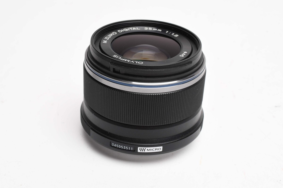 Olympus M. Zuiko Digital 25mm f1.8 Micro 4/3, Hood, Caps, Mint- | eBay