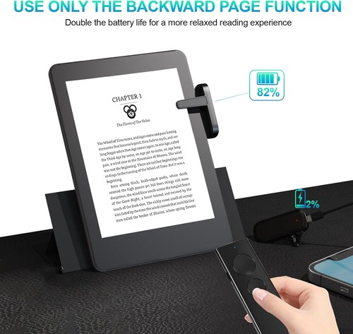 Remote Page Turner 2 Pack for Kindle, Support Forward & Backward, Compatible... - 第 4/7 張圖片