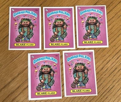 1986 GPK Garbage Pail Kids OS3 Original Series 3 Three Base Card 91a Blake Flake