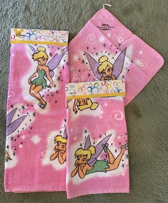 Japan Disney Store Exclusive TINKER BELL TOWEL SET MINT!