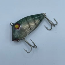 Vintage Fishing Lure Pico Perch Bayou Boogie Gray Clear Foil 2”