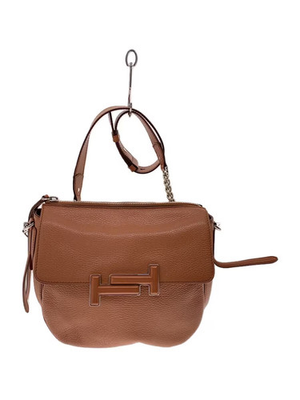 #ad TOD#x27;S Double T Shoulder Bag Leather ORN Snap Parts Removed $273.98