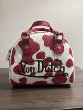 Von Dutch Originals Red & White Cow Print Min...