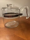 Vintage Pyrex 7754 B Flameware Glass Coffee Percolator Pot and Lid Only 4 Cup