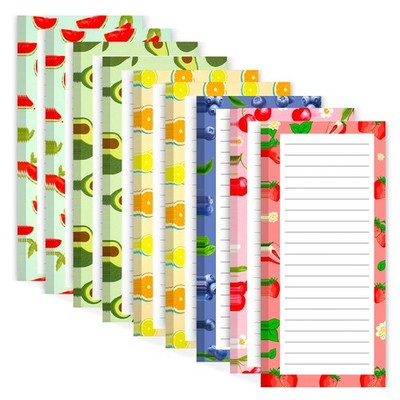 Joyberg 9 Pack Magnetic Notepads for Refrigerator, Red, Green, Yellow