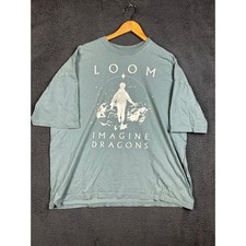 Imagine Dragons Loom World Tour 2024 T-Shirt Mens XXL Teal Green Cotton USA Made