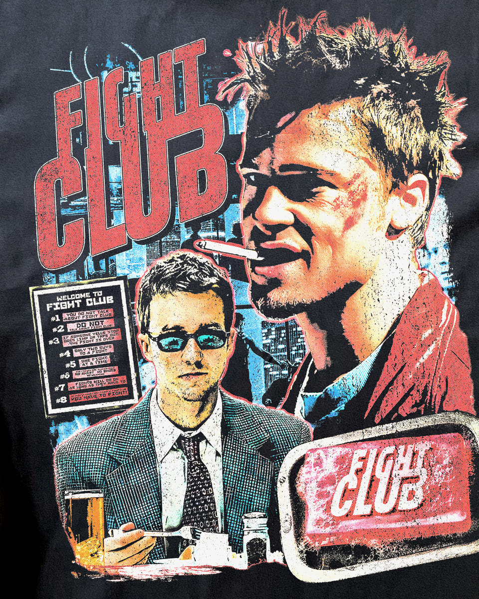Fight Club Movie T-Shirt Brad Pitt Tyler Durden Graphic Tee Unisex