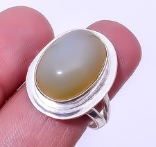 Aquamarine 925 Silver Plated Handmade Jewelry Ring s.8.5 R1283-22
