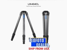 Leofoto Professional Camera LM-404CL Tripod with 100mm Video Bowl/Platform, Bag