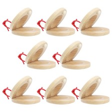 8 Pcs Orff Round Dance Board Hand Percussion Instruments Castanets for Children