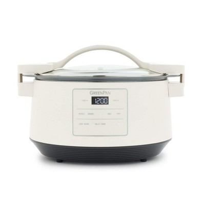 GreenPan 8 Quart Family Size Locking Lid Slow Cooker