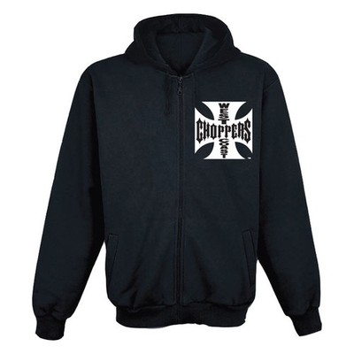 WCC Maltese Cross Black Zip Up Hoodie, 2XL