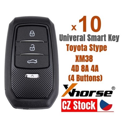 5x Xhorse Universal Smart Remote Key for Toyota XM38 4 Buttons XSTO01EN for VVDI