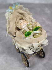 Vintage Kurt Adler 1985 Baby Carriage Ornamen...