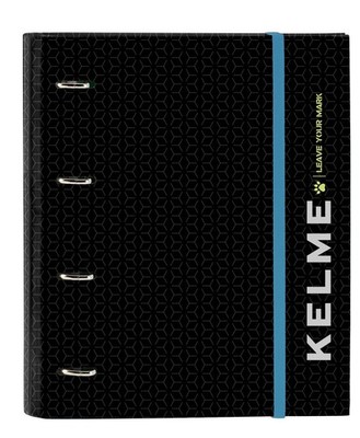 Safta Kelme Iron - 4 Ring Binder 35 cm with 100 A4 Sheets, Ideal for Children of
