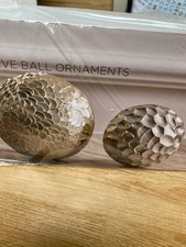 NEXT Set Of 2 Gold Silver Spheres Decorative Balls Ornaments/Home accessories 