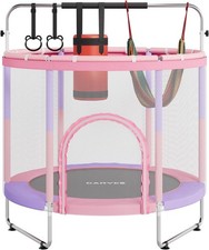 60" Trampoline for Kids 400Lbs Mini Toddler Trampoline with Safety Enclosure Net