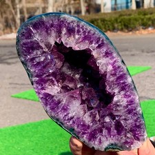 3.43LB Natural Amethyst geode quartz clustercrystal specimen Healing