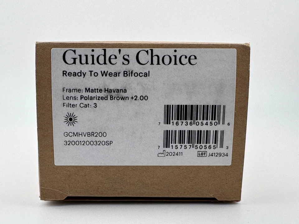 NUEVO Smith Guide's Choice +2.00 Gafas de sol bifocales, Habana mate, marrón polarizado Foto 2 de 4