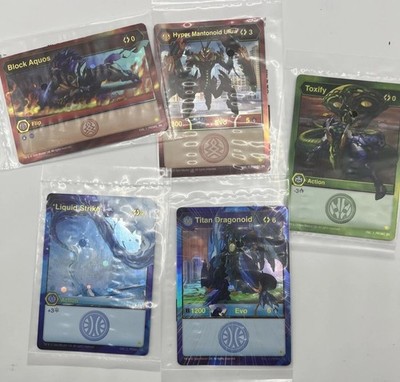 5 BAKUGAN Foil Ability Cards SEALED