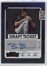 2021 Panini Contenders Rookie 2 Draft Ticket Red 61/75 Ben Bowden #157 Auto 0c2