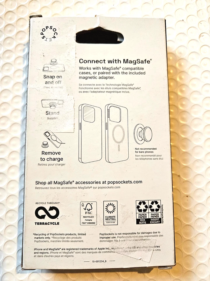 PopSockets MagSafe Round PopGrip Phone Grip & Stand for iPhone Latte Soft Touch - Image 2 of 2